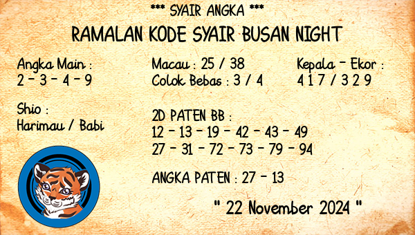 Prediksi Busan Night