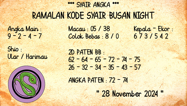 Prediksi Busan Night