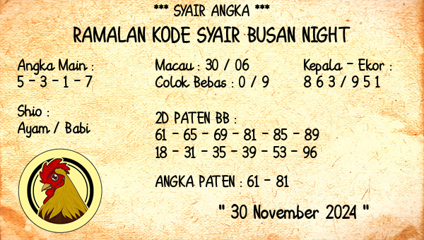 Prediksi Busan Night