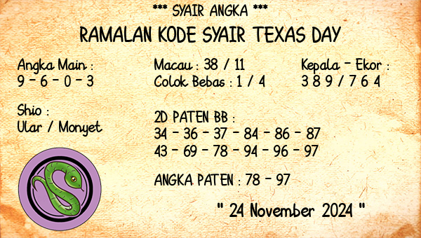 Prediksi Texas Day