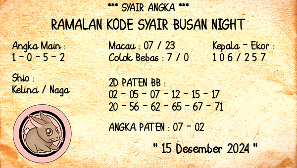 Prediksi Busan Night