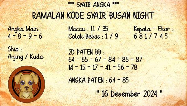 Prediksi Busan Night