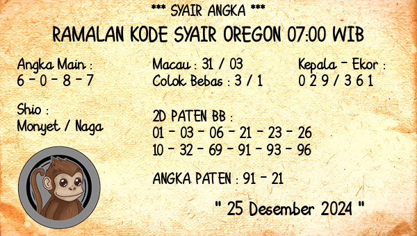 Prediksi Oregon 07:00 WIB