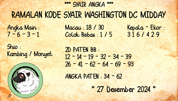 Prediksi Washington Dc Midday