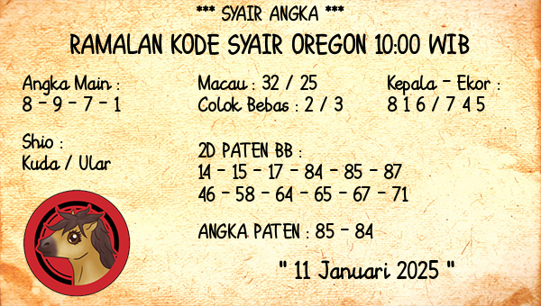 Prediksi Oregon 10:00 WIB